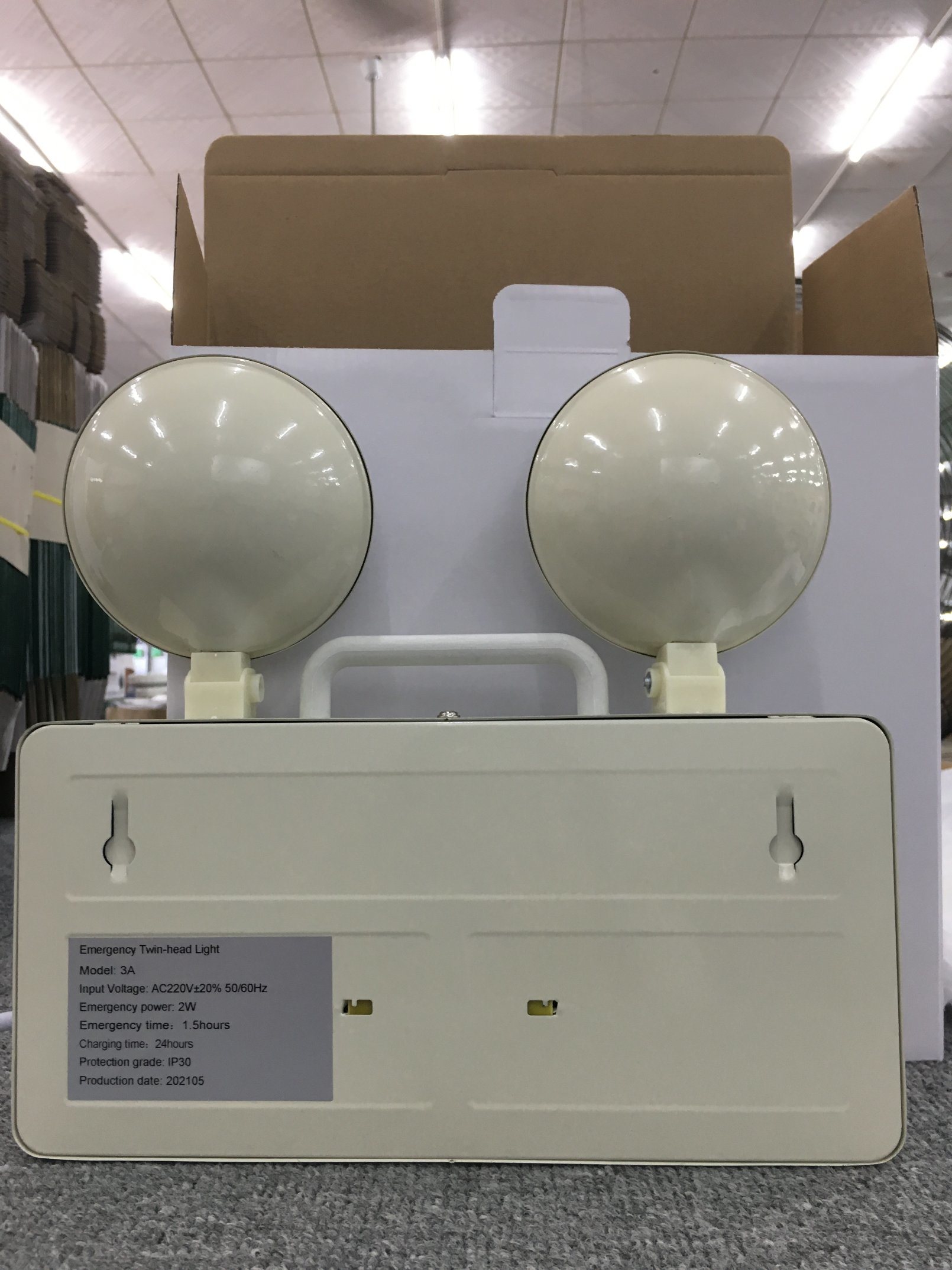 Lampe frontale jumelle d'urgence avec batterie de secours, lampe LED d'urgence 